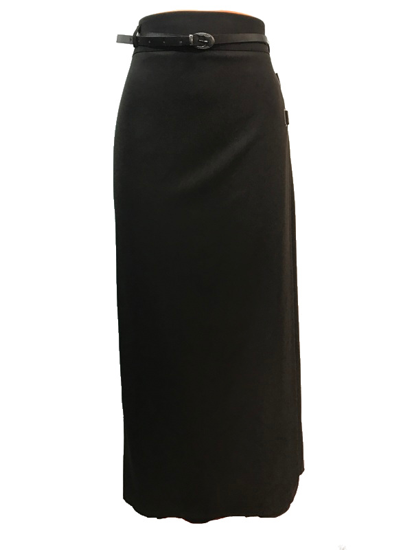 Long black Miss Anka Designer Skirt