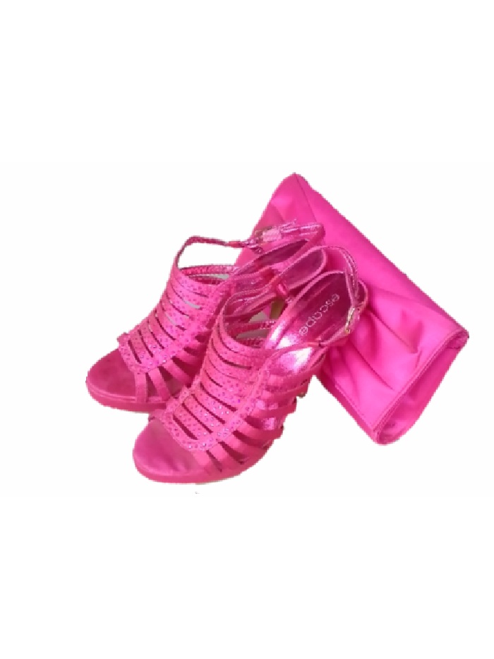 PINK ITALIAN PURSE AND SHOE FOR LADIES