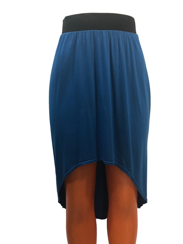Pleated blue tammy skirt